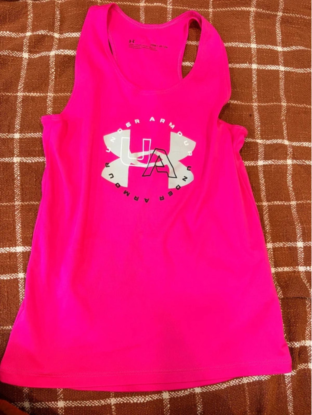Under armor pink tank top girls